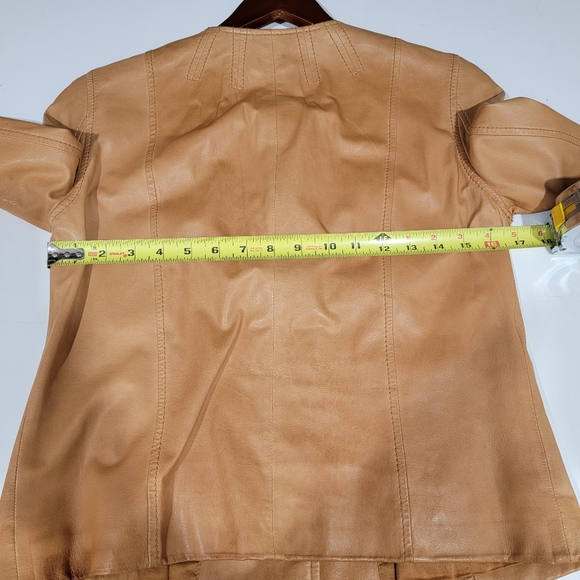 Tory Burch Limited Edition Light Brown Soft Leather Jacket Size 4 - Picture 6 of 12